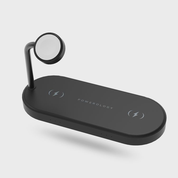  Powerology Portable 4 in 1 Wireless Charging Dock - Black