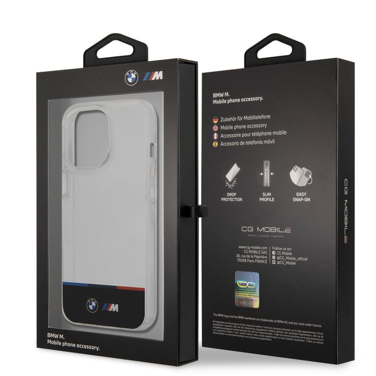 CG MOBILE BMW M Collection Hard Case Compatible for iPhone 13 Pro Max (6.7") - Clear