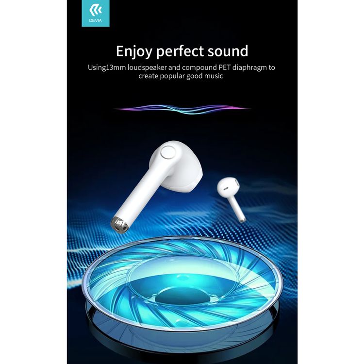 Devia Kintone Series Joy A13 TWS Wireless Earphone-White