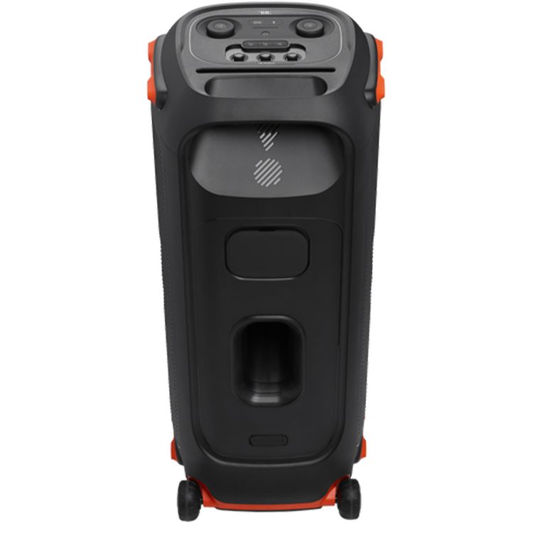 مكبر صوت JBL Party Box 710 المحمول بتقنية البلوتوث، ديناميكي، ملون، عرض ضوئي قابل للتخصيص، مقاوم للرذاذ - أسود