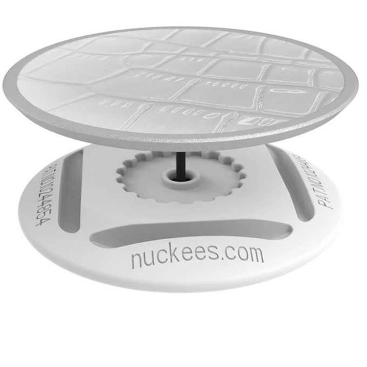 Nuckees Crocodile Vegan Leather Stand and Grip with Snug-hug Technology Compatible for Smartphones Fuchsia