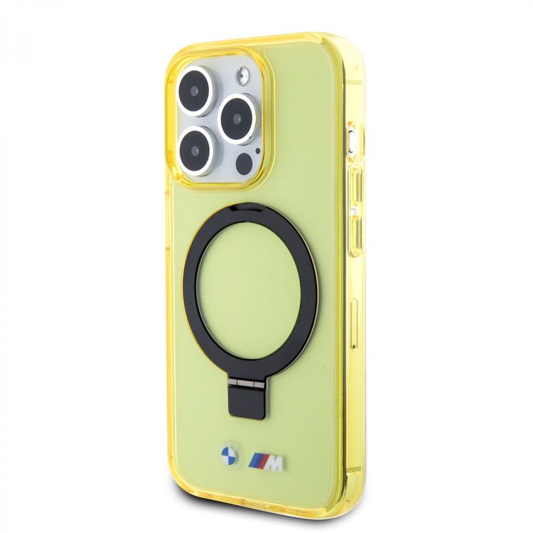 BMW iPhone 15 Pro For MagSafe IML Case with Ring Stand  - Yellow