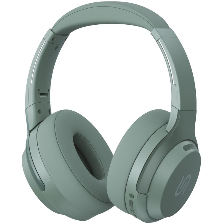 Porodo Soundtec Eclipse Wireless Over-Ear Headphones, High-Clarity Mic with ENC, 50 Hours Playtime, 400mAh Battery, Multi Function Buttons, Type C Charging, Compatible with All Phones for Enhanced Music and Calls - Green