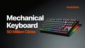  Porodo Gaming 3-in-1 Wireless Mechanical Keyboard TKL | 10 Hours Battery Life - Black Color | (PDX220-RSW)