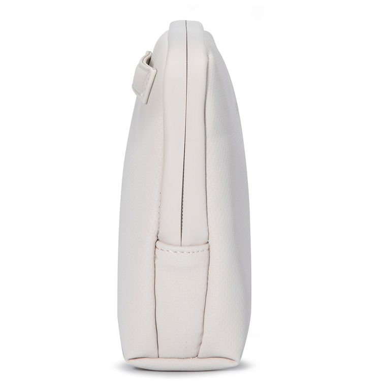 Porodo Geneva Tech Accessory Pouch with Easy-to-Carry Handle, 1L Capacity, PU Material, Zipper Closure, Water Resistant, Spacious Compartment, Cable Organizer - Beige