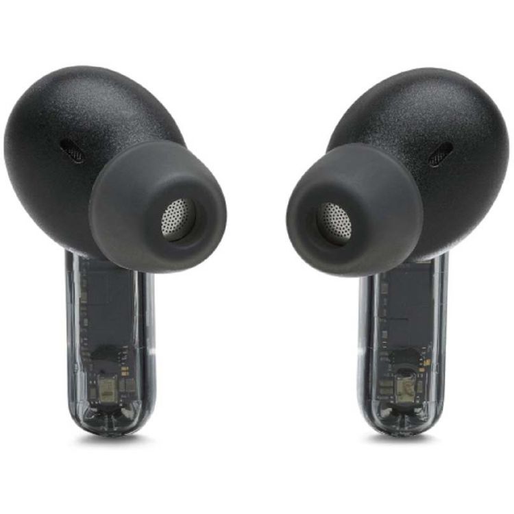 JBL Tune Beam True Wireless Earbuds In-Ear with Mic, Water & Dust Resistant, Bluetooth 5.3, Ambient Aware & Talk Thru, Multi-Point Connection, Active Noise Cancelling, Touch Control, Fast Charge - Ghost Black