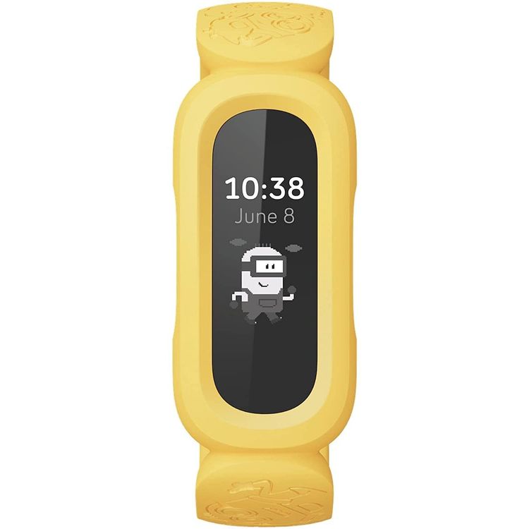 Fitbit Ace 3 Fitness Wristband Minions Edition Compatible for Kids, Animated Clock Faces, All Day Activity Tracking, Swim proof Water Resistant (50 meters), 8-Day Battery Life - Black/Yellow