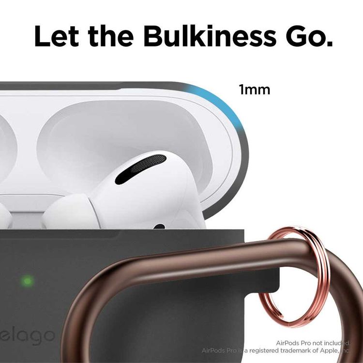 Elago Slim Hang Case for Apple Airpods Pro - Dark Gray