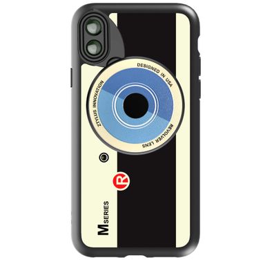 Ztylus Revolver M6X Small Lens Kit (Fisheye Telephoto/Wide Angle/Macro/Super Macro) Compatible for iPhone X / Xs - Quick Flip Lens - Magnetic Connection Attachment - Retro Camera