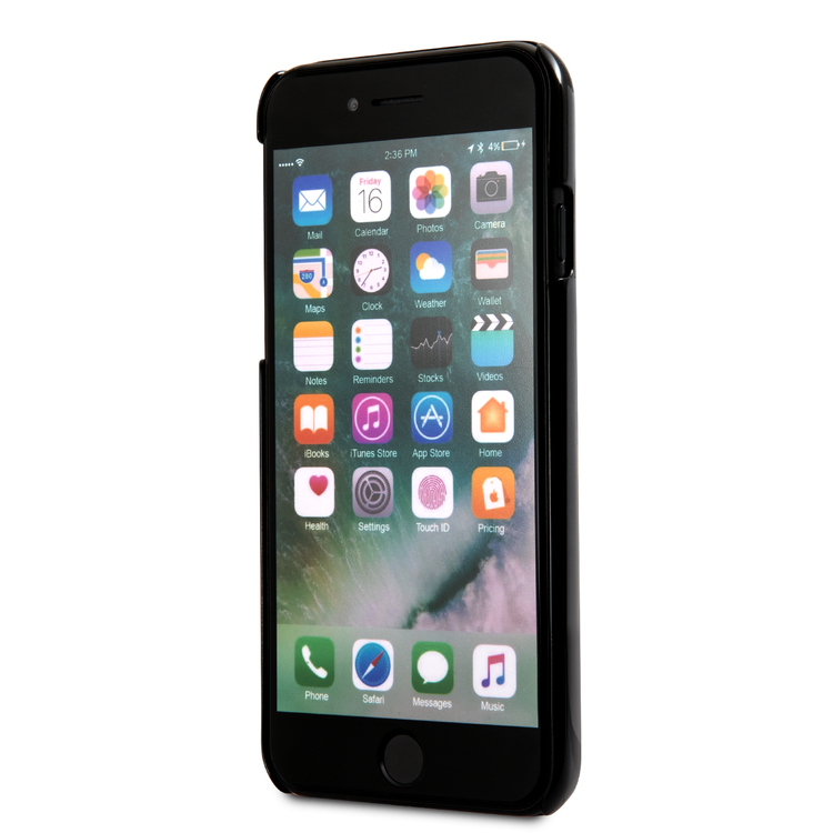 CG MOBILE Ferrari Heritage 488 Genuine Leather Hard Phone Case Compatible for iPhone 7 / 8 | Shock & Scratch Resistant Mobile Case Officially Licensed - Black