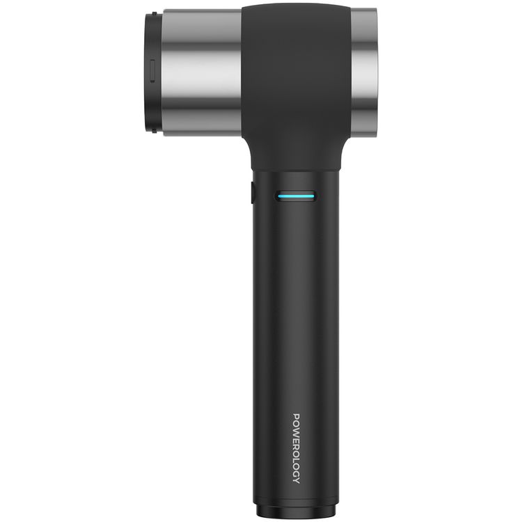 Powerology Turbo Fan Blower with High Thrust, 60m/s Wind Speed, 80 Minutes Working Time, 4 Speed Levels, 50000RPM Motor Speed, 4000mAh Battery Capacity, 750W Motor Power, Cordless & Portable, LED Indicator, 11-Blade Design - Black