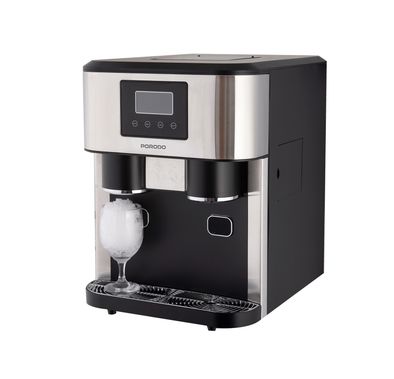Porodo Lifestyle 3-in-1 Ice Maker, Ice Crusher & Cold Water Dispenser with 2L Water Tank Capacity, Dual Ice Making Mode, LED Display, Up to 18kg of Ice per Day - Black
