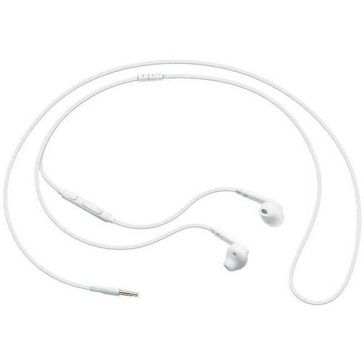 Samsung Hybrid In-ear Fit Earphones with Microphone, ( Ear Tip & Ear Wing Tip ) Wired Headset with High-quality Sound, 3.5mm Headphone Connector, 1.2m Cable - White