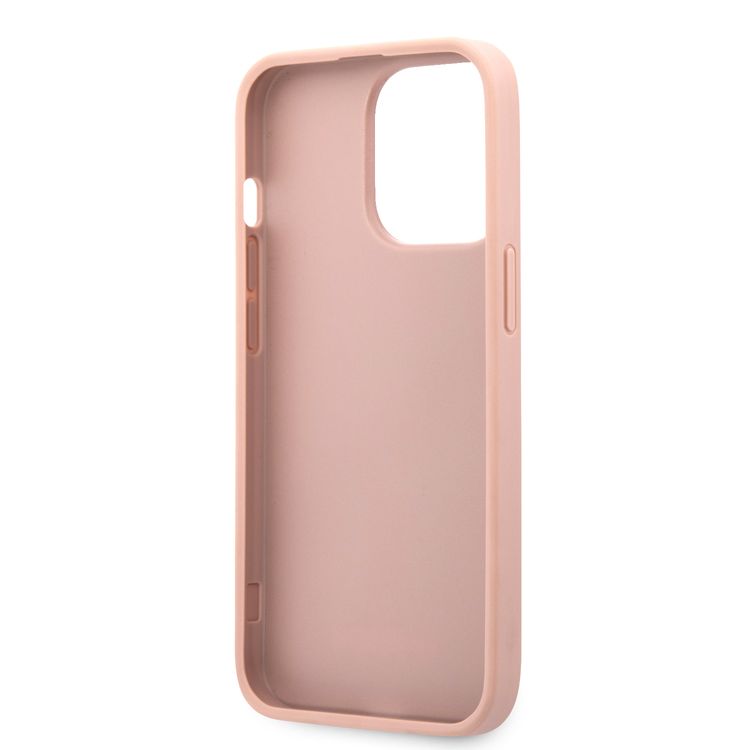 CG MOBILE Guess PU Leather Case Saffiano with Metal Logo Hot Stamp Stripes Compatible for iPhone 13 Pro (6.1") Anti-Scratch, Easy Access to All Ports