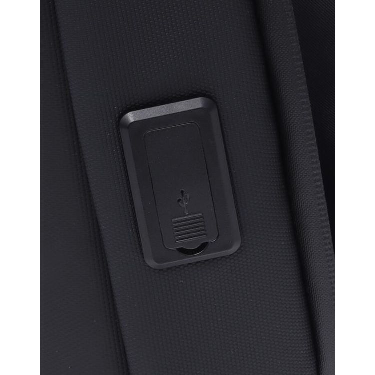 Porodo Lifestyle 15.6" Laptop Backpack with 100% Compostable Material, Integrated USB-A & USB-C Charging Ports, Ergonomic Padded Straps, Breathable Back Panel - Black