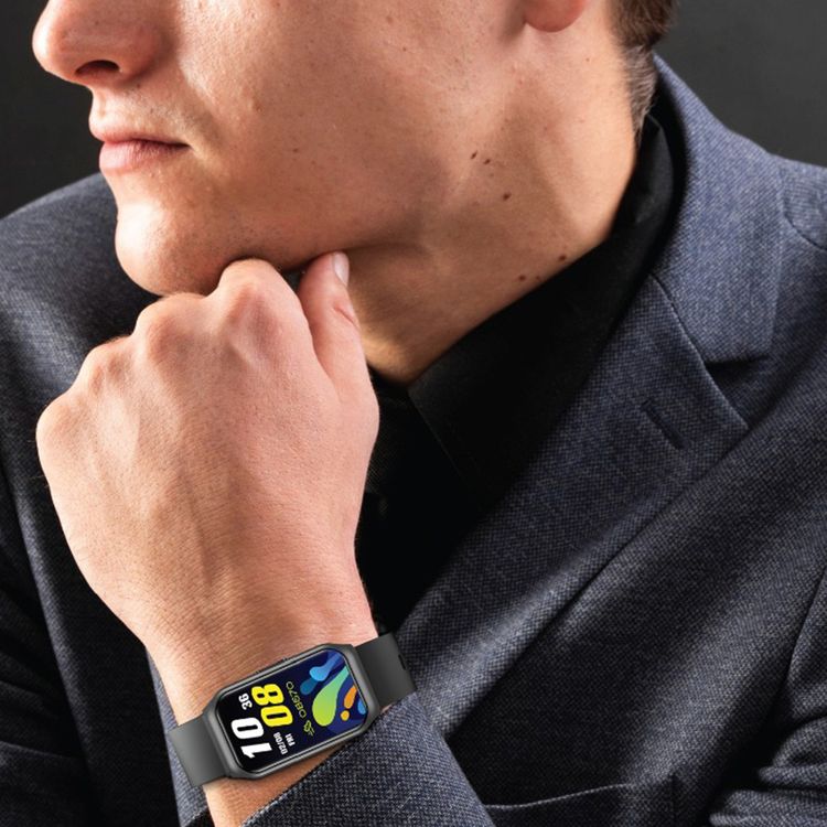 Green Lion Track Fit Smart Watch with 1.45" TFT IPS Display, Bluetooth Version 5.2, Magnetic Charging Type, 2-3 Hours Charging Time, 3-5 Days Working Time, 170 × 320 Pixels Resolution, IP65 Water Resistance Level, Exercise Records, Health Monitoring, Sport Modes, Flashlight, BT Calls - Black