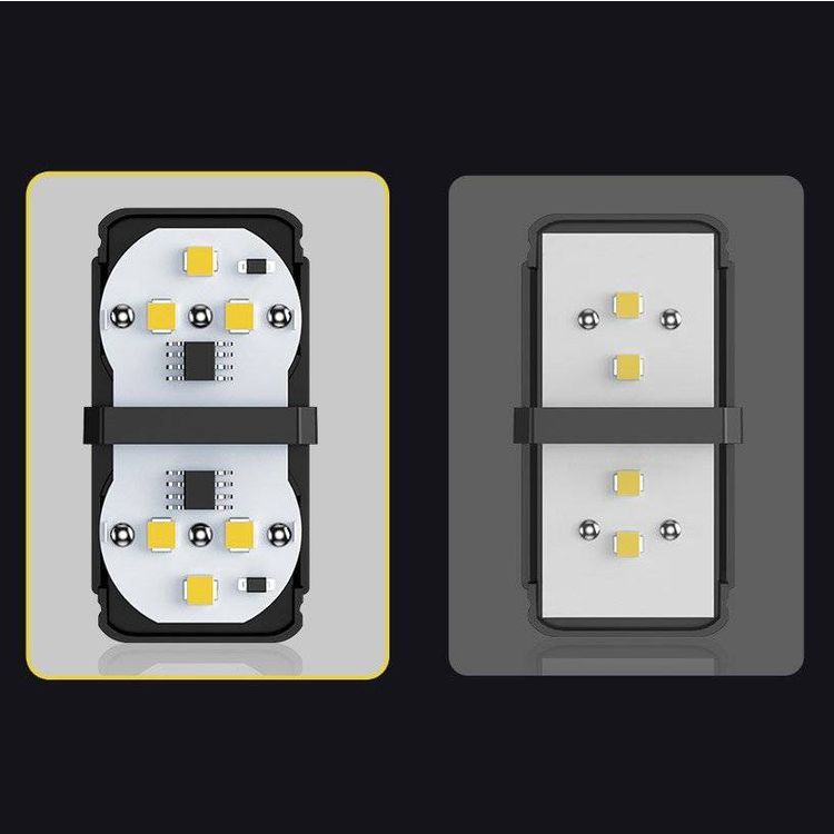 Baseus Door Open Warning Light with LED Lamp, Aluminum + ABS + PC, Waterproof, 2 Pieces - Black
