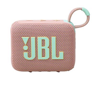 مكبر صوت JBL Go4 اللاسلكي المحمول، وقت تشغيل يصل إلى 7 ساعات، بلوتوث 5.3، مقاوم للماء والغبار، يدعم Auracast - وردي