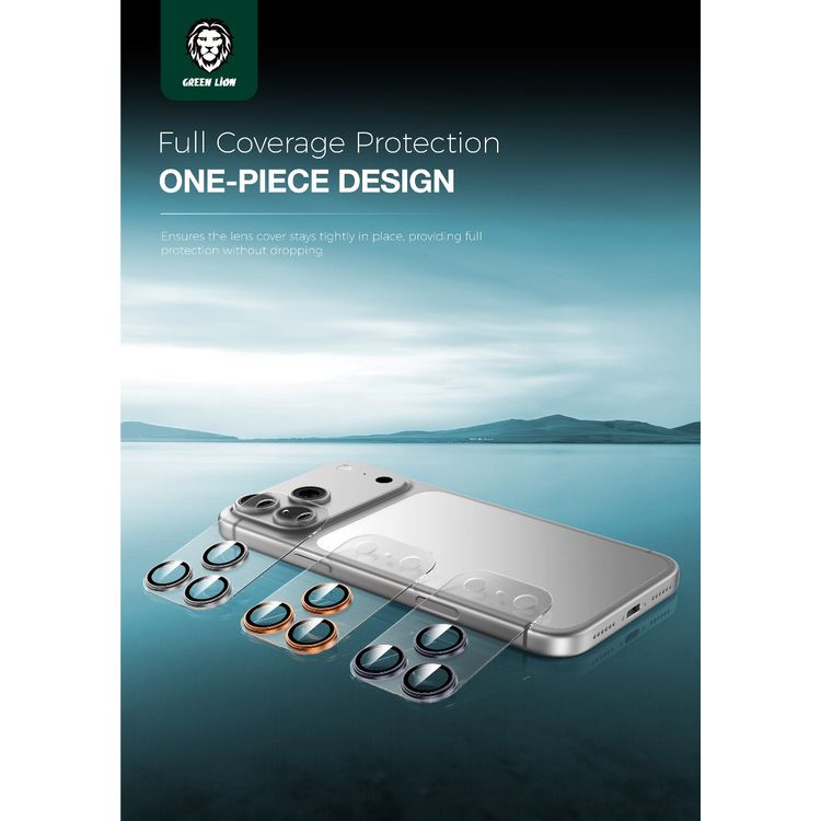 Green Lion Kanzen Camera Lens for iPhone 17 Pro, 9H Hardness, Easy to Apply, Anti Fingerprint, Bubble Free, Full Coverage, Ultra Clear Shooting, Impact Resistant, Ultra-Thin Base - Clear