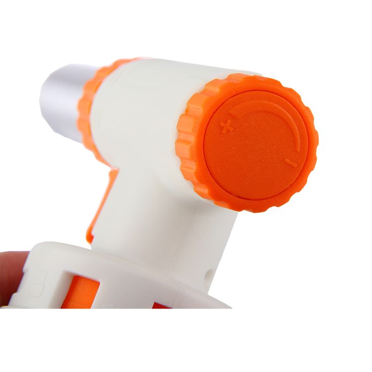 Porodo Dual-Mode Butane Gas Torch with Piezo Ignition, 1.3kW Max Heat Input, 0.27mm Injector Size, 2 Adjustable Flame Modes, 1500°C Maximum Temperature, 110g/h Gas Consumption - Cream White / Orange