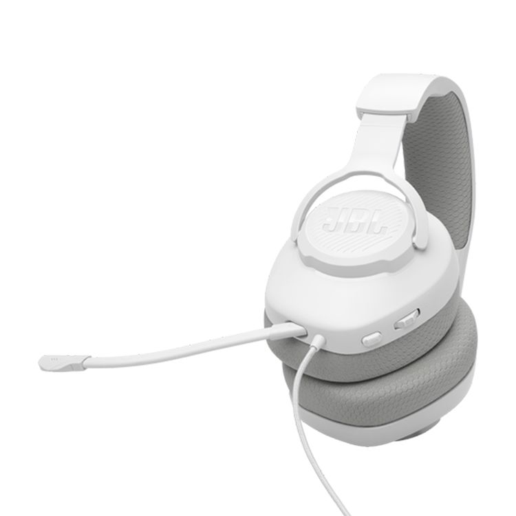 JBL Quantum 100M2 Wired Over-ear Gaming Headset, Lightweight & Compact Design, Memory Foam with Fabric Ear Cushions Material, 1.2m Cable Length, 40mm  Driver Size - White