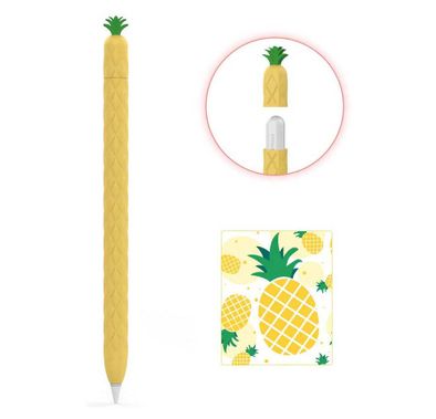 AhaStyle Summer Pineapple Molding Case Suitable for Apple Pencil 2nd Generation, Premium Silicone material, Unique Design and Durable Compatible with Apple Pencil 2nd Gen