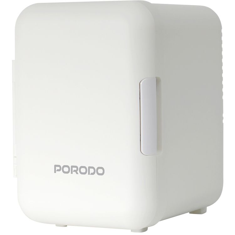 ثلاجة مستحضرات التجميل ميني Ecochill من Porodo Lifestyle بسعة 4 لتر، مصنوعة من مادة PP، بتصنيف طاقة 18-28 واط، تشغيل هادئ جداً، قوة تبريد سريعة - لون أبيض