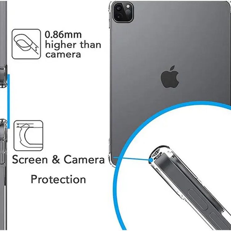 Green Lion Slim & Lightweight TPU/PC Back Case for iPad, Crystal Clear, Flexible Bumper, Anti-yellow, Easy Access to All Ports, Anti-Scratch