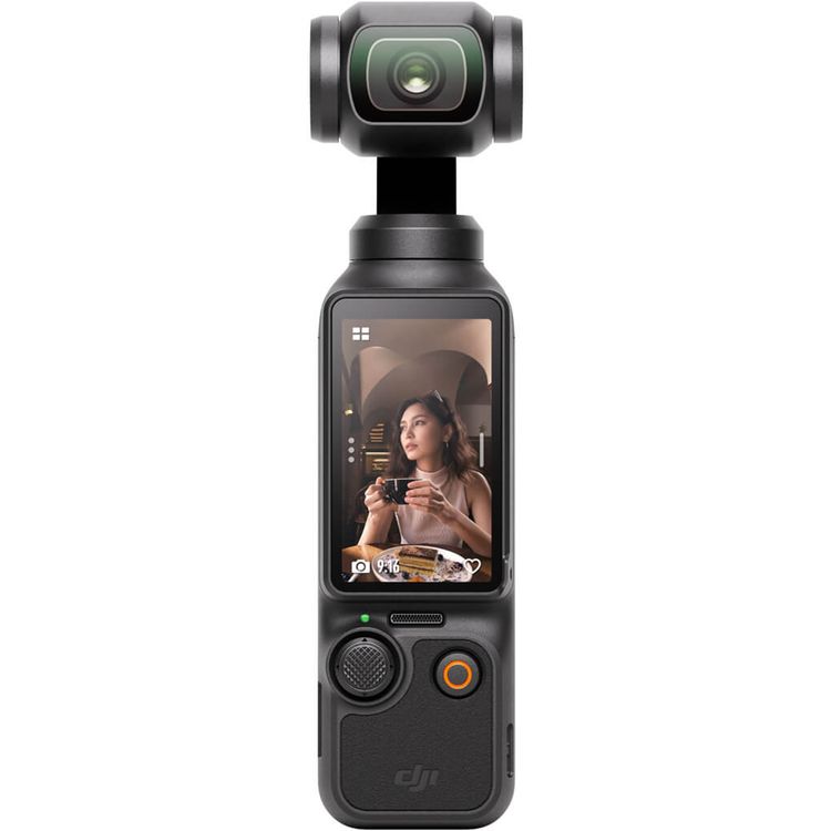 DJI Osmo Pocket 3 Handheld Gimbal with Dazzling Night Shots, 2" Touchscreen, 1300mAh LiPo Battery, Up to 166 Minutes Operating Time, Up to 1TB microSD Supported, 1" CMOS Camera Sensor, Up to 32 Minutes Charging Time, 3 Microphones, 130Mbps Video Bitrate, Natural Radiance, Glamour Effects - Black