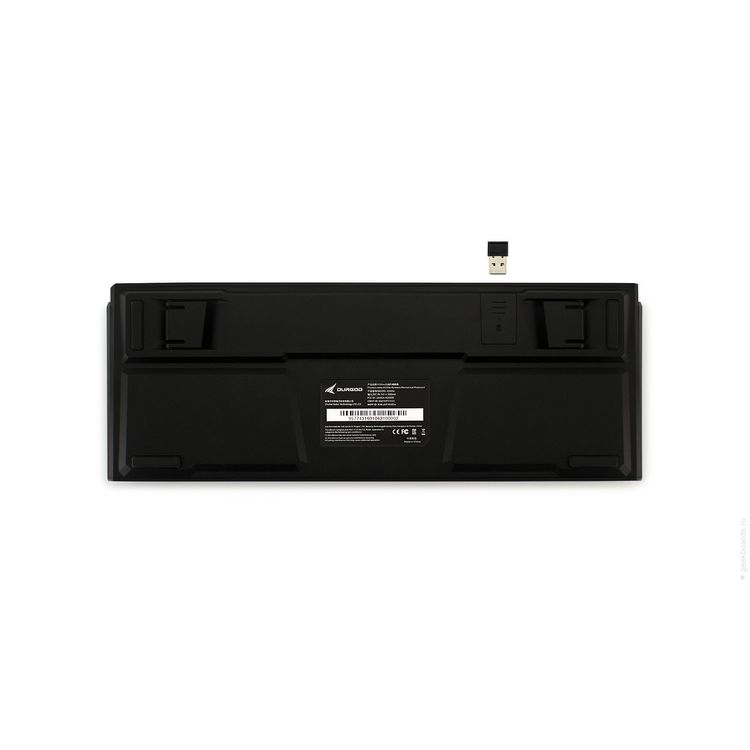 Durgod K330W Gateron Crystal Mechanical Wireless Keyboard Doubleshot PBT Profile, Bluetooth 5.0, USB Type C, compatibility with Mac & Windows, Brown Switch - Black/White/Blue