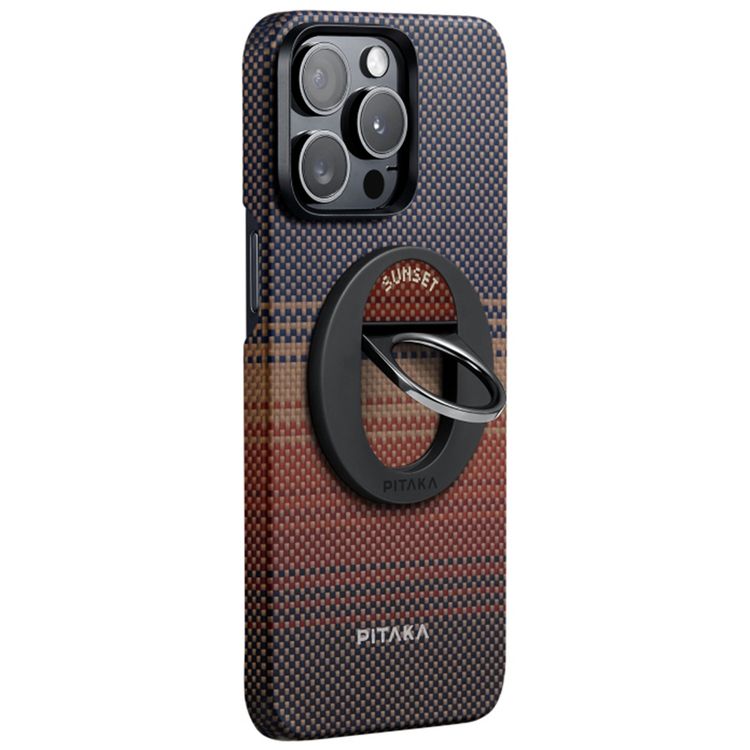 Pitaka MagEZ Grip 2 Sunset Random Segment Color Combo with MagSafe Compatibility, Multi-Functional Design, N52 Magnets, Ergonomic & Anti-Slip - Sunset
