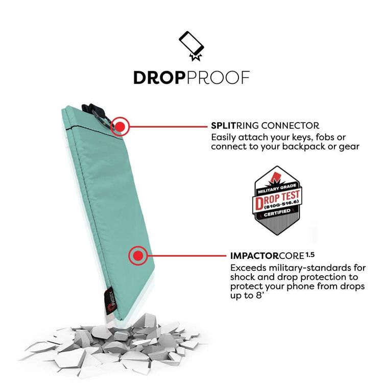 Phoozy Apollo II Series AntiMicrobial Thermal Mobile Phone Case Capsule, Shock & Drop Protection Cover, Insulated Ultra-Slim Germ, Extends Battery Life - Mint