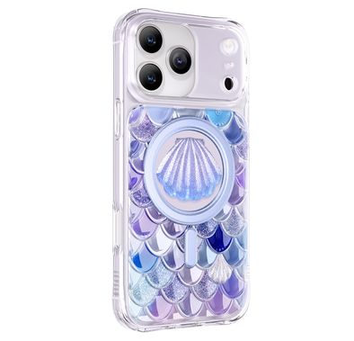 حافظة Levelo Pearl 3D Ocean لهاتف iPhone 17 Pro، تصميم حج...