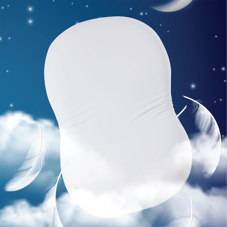 Green Lion Cloud Memory Foam Pillow with Middle Soft Hardness, Washable & Foldable Design, Zero Pressure, Dry & Breathable, 45kgs/m3 Density - White