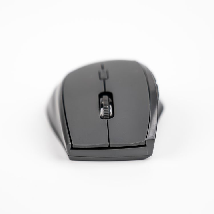Powerology Ergonomic Wireless Mouse, Advanced Wireless Mouse for Mac, Ultrafast Scrolling - Charcoal