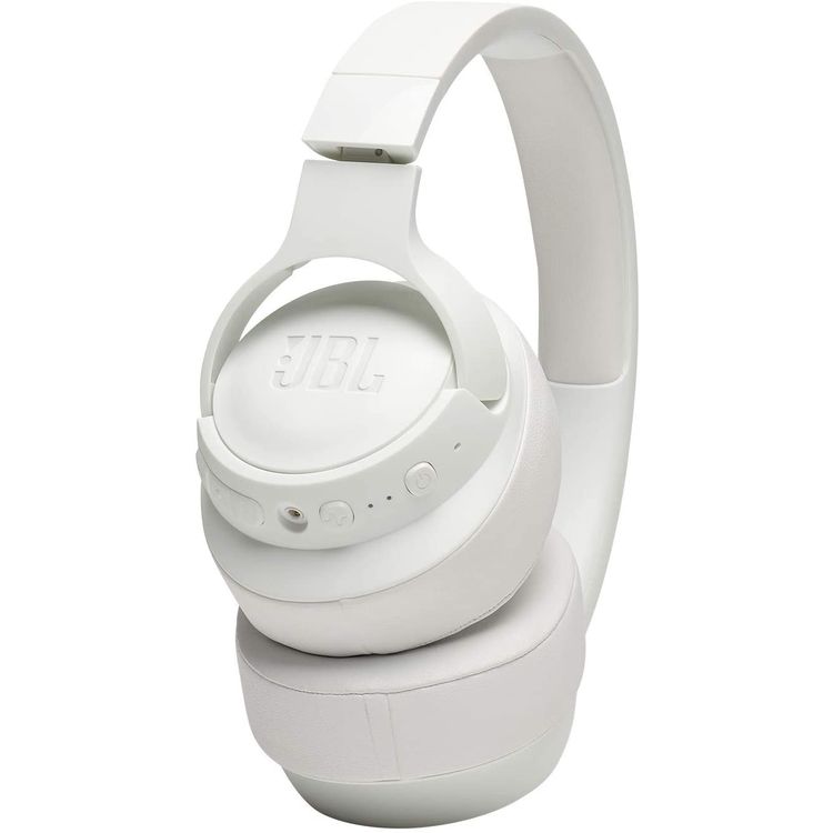 JBL T750 Over-Ear Wireless Bluetooth Headphones with Active Noise Cancelling, Pure Bass Sound, 15 Hours Battery Life, Hands-free Calls & Voice Control - White