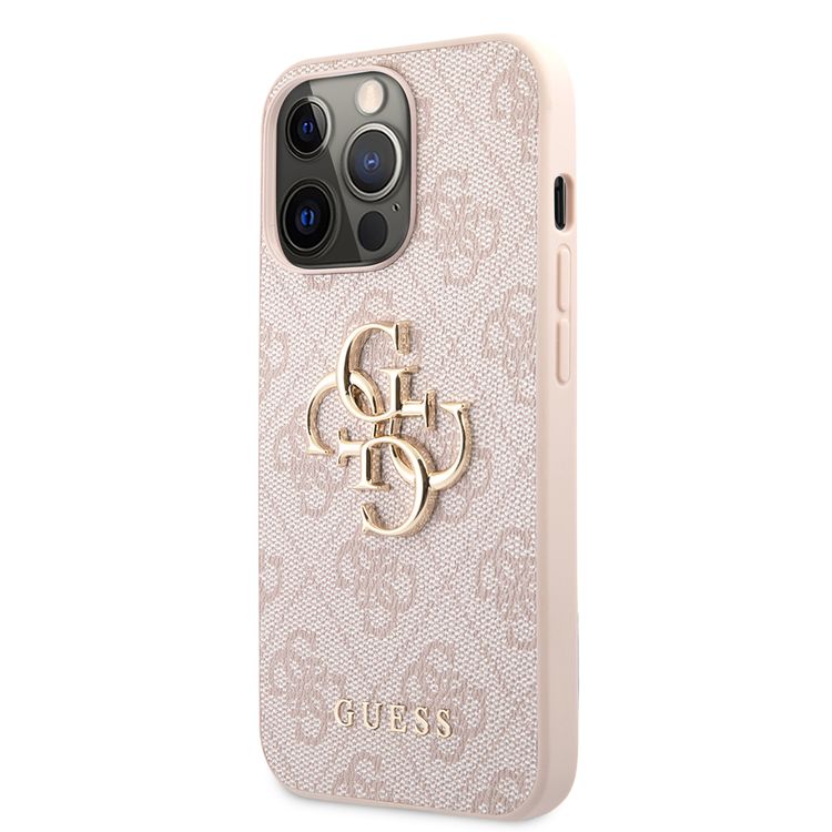 CG MOBILE Guess PU Leather 4G Big Metal Logo Compatible for iPhone 13 Pro Max (6.7") Anti-Scratch, Easy Access to All Ports, Shock Absorption & Drop Protection