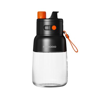 Porodo Lifestyle Blend & Sip Portable Blender with 12 Stainless Steel Blades, Powerful and Efficient, IPX6 Water Proof, Quick Prep Time, 1L Maximum Capacity & 500mL Mixing Capacity - Black / Orange