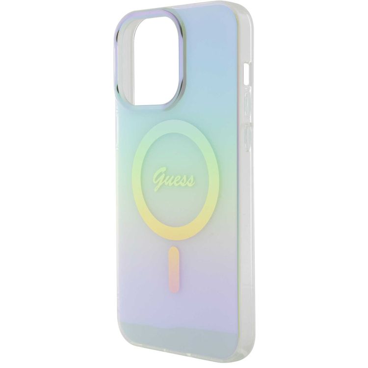 Guess IML Magsafe Case  - Turquoise - iPhone 15 Pro Max