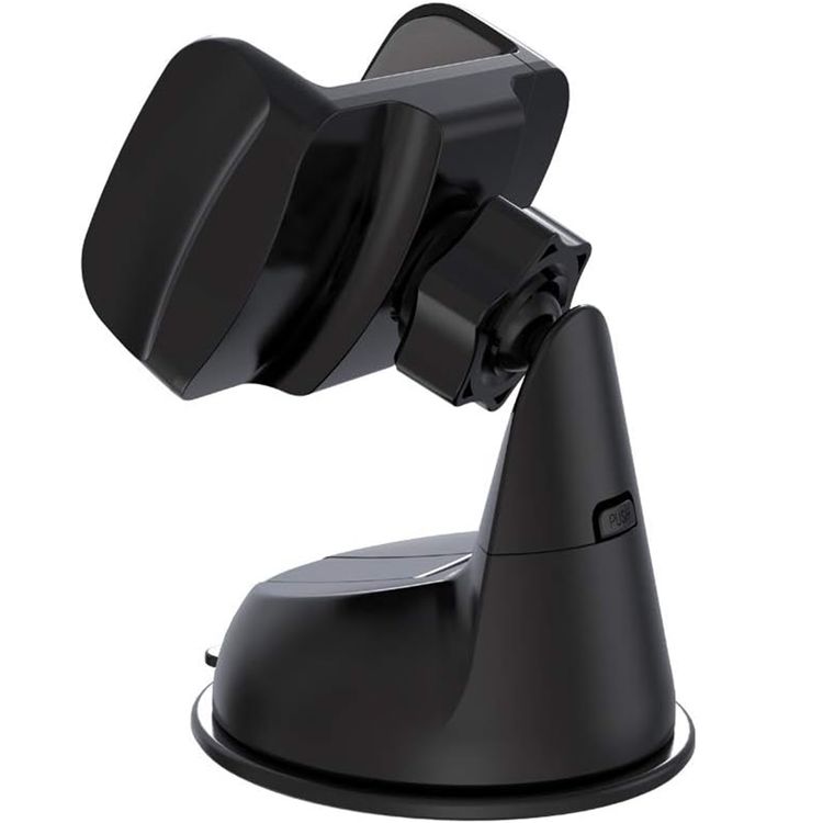 Devia Universal Suction Pad Car Mount V2 for Windshield & Dashboard - 360° Rotatable - Extendable up to 9cm - Car Phone Holder Compatible for 3.5" to 6.5" Smartphones - Black