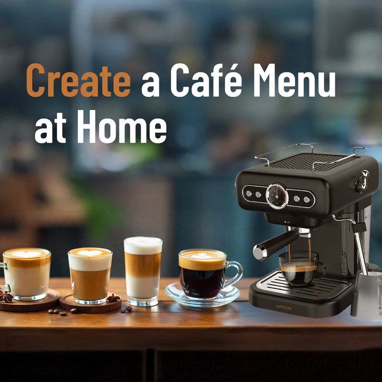 LePresso Coffee Machine with 1.2L Water Tank Capacity, 950W Rated Power, 15 Bars Pump Pressure, Washable Drip Tray, Steam Control - White