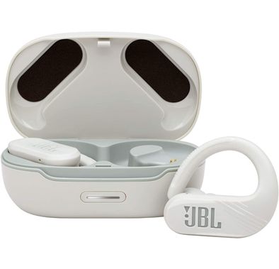 JBL Endurance Peak 2 Waterproof True Wireless In-Ear Sport Headphones, Pure Bass Sound, Bluetooth Headphones 30hours Battery, IPX7 Water & Sweat Proof - White