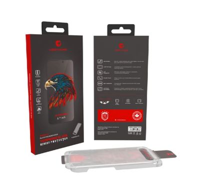 واقي شاشة Liberty Guard لهاتف iPhone 15 غطاء كامل غير لامع للخصوصية ثلاثي مقوى - أسود - iPhone 15 Pro Max