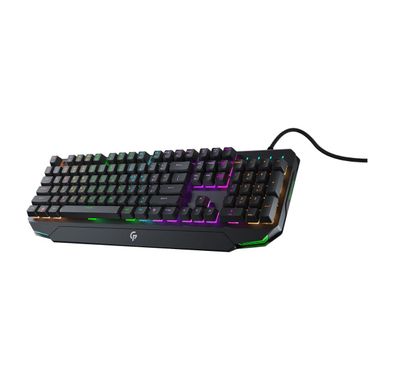 Porodo Gaming Mechanical Gaming Keyboard Ultra with Rainbow Lighting and Aluminium Panel - Black
