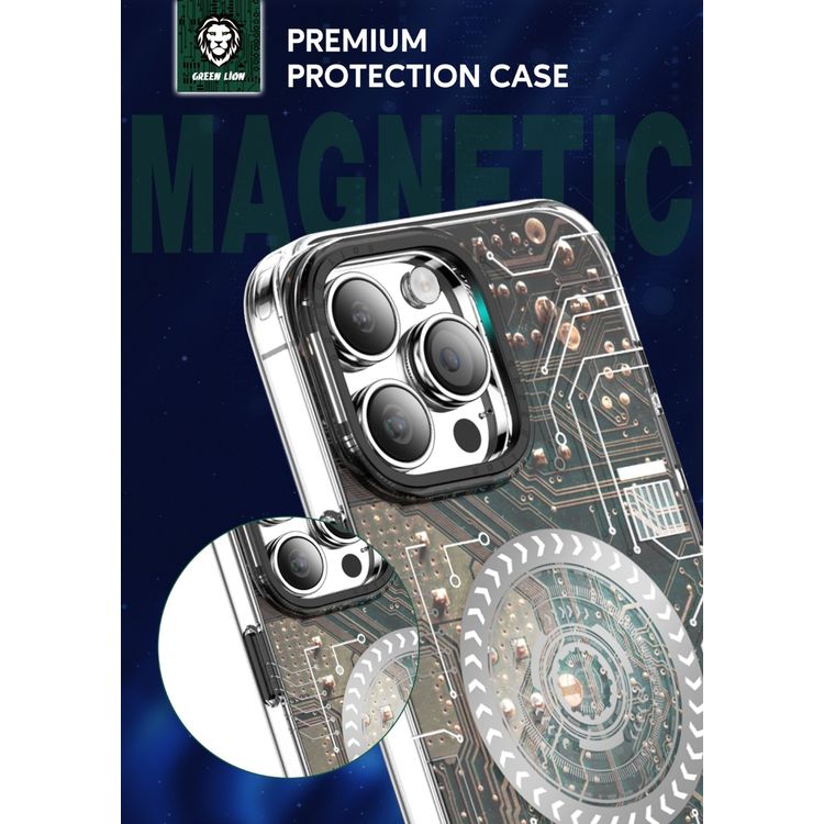 Green Lion Magnetic Tech Plus Case for iPhone 14 Pro Max (6.7) - Green