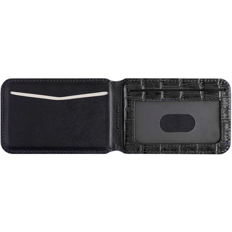 Green Lion Mag Wallet Holder with Genuine Leather Material, Phone Holder, Multiple Pockets, Powerful magnet, Strong & Slim Design - Black