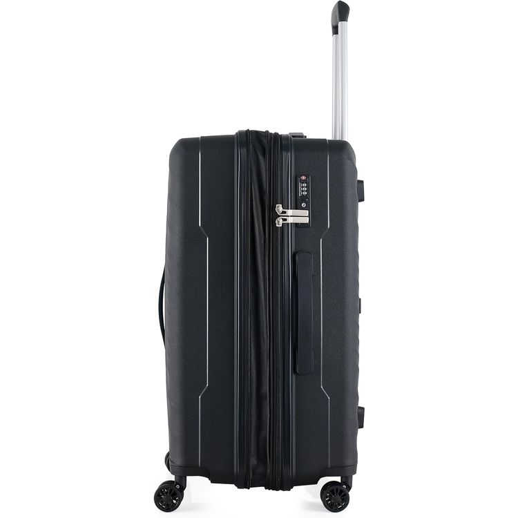 H.T Luggage Bag, Hard Case Polypropylene (PP) Material - Medium/Black
