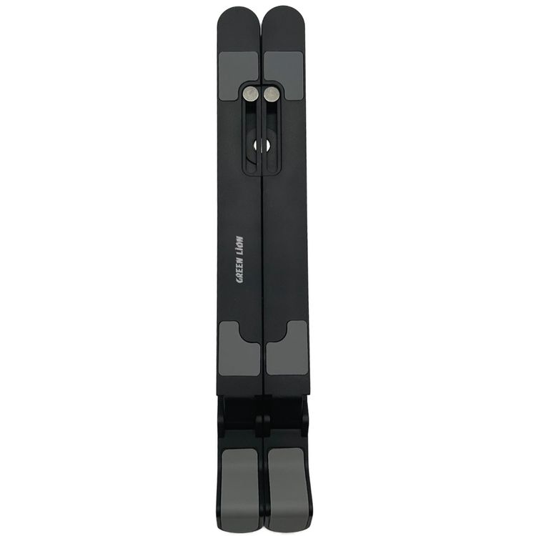 Green Lion Foldable Laptop Stand with 7 Tilts, Anti-Slip Surface, Fast Heat Dissipation, Multi-Angle Adjustable, Double X Hinge Type, 5kg Weight Capacity - Black