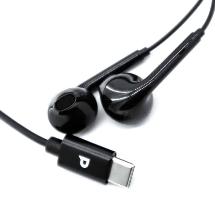 سماعات Powerology ستيريو مع موصل USB-C، طول الكابل 1.2م، قدرة إخراج 3 ميلي واط، جودة صوت عالية الدقة، مقاومة 32Ω - لون أسود