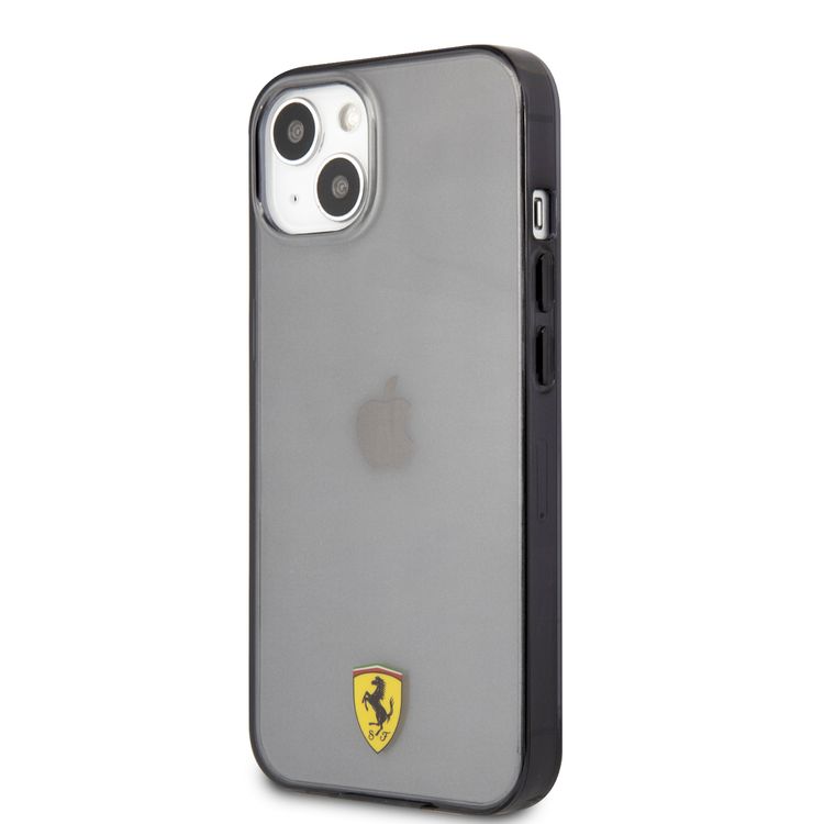 CG Mobile Ferrari Transparent Black Shadow Print Logo For iPhone 13 (6.1") - Black